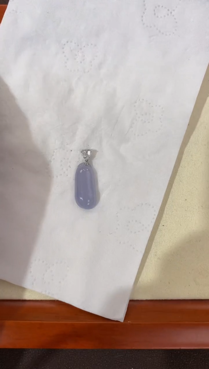 【闪购商品】翡翠颈饰18K金镶嵌天然缅甸a货翡翠