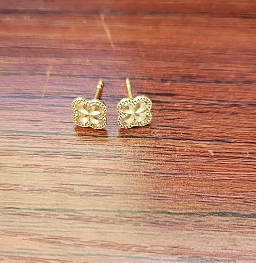 红飞珠宝足金耳饰