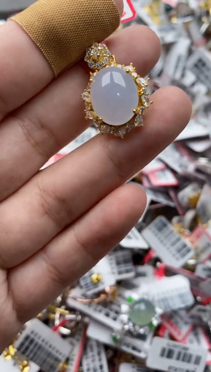 【闪购商品】翡翠戒指银S925镶嵌111111----10