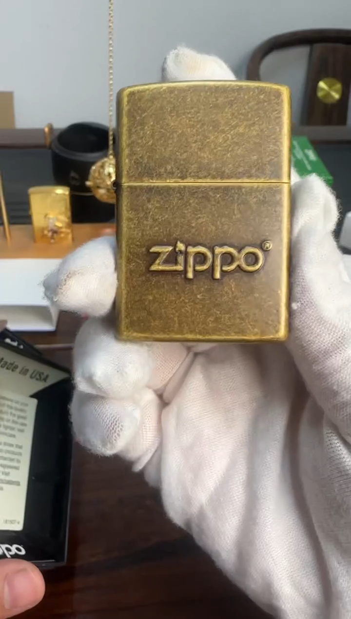 铜zippo官方正品一周年年庆 仿古铜反冲压美版