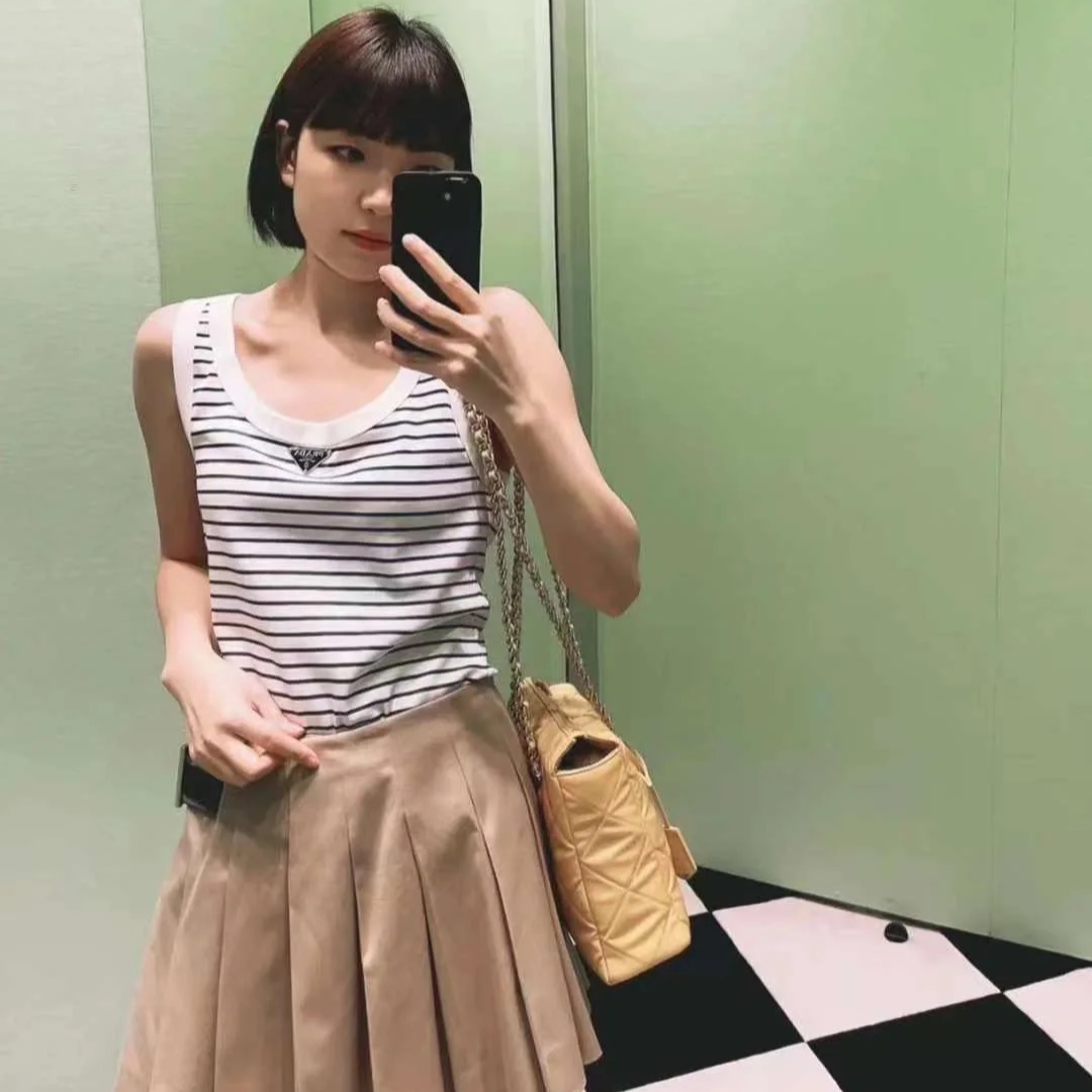 全新未使用 Prada/普拉达 时髦条纹百搭时尚背心