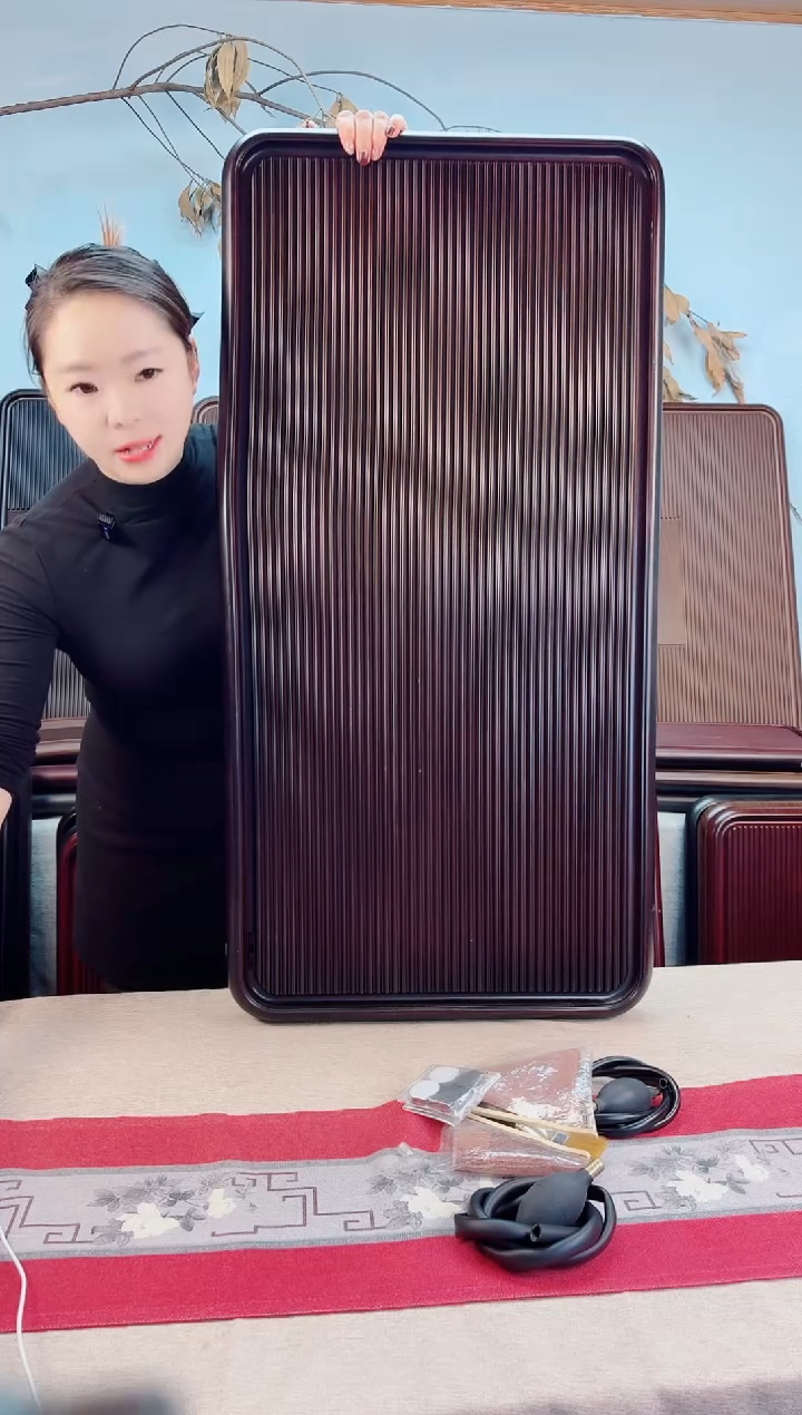 张*某千川黑胡桃色款式茶盘100*50*5