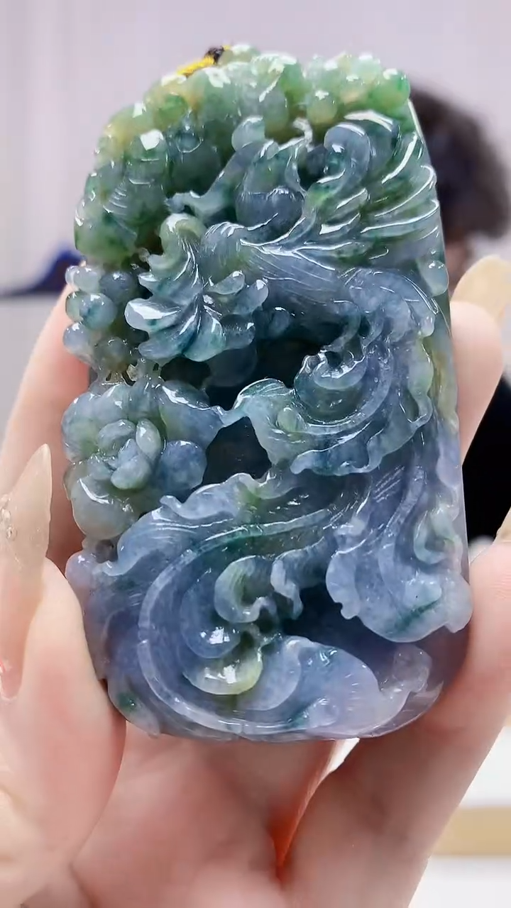 未镶嵌定制翡翠不**y4688DD-毛货挂件