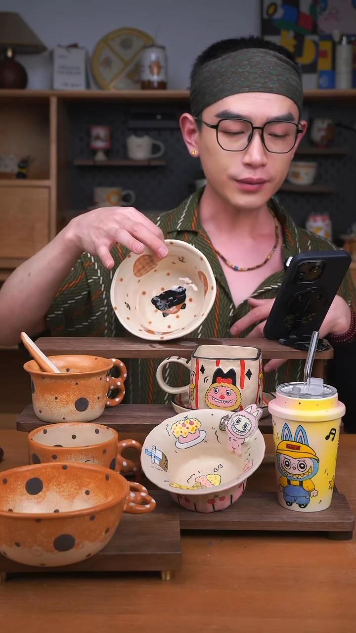 杯子景德镇可爱设计师款陶瓷