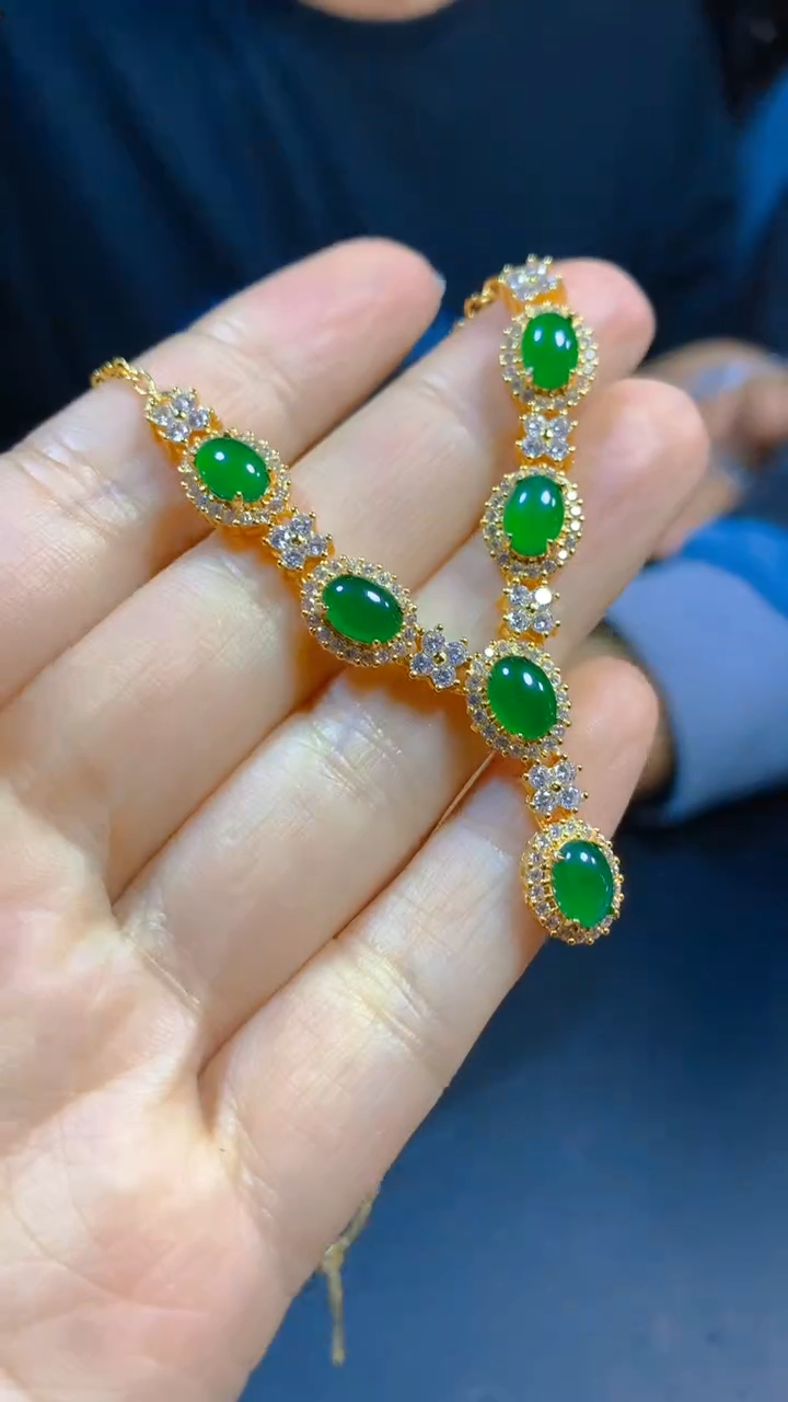 【闪购商品】翡翠套链未镶嵌0095537371多样性发一