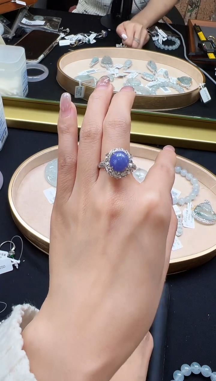 【闪购商品】翡翠戒指18K金镶嵌DFZ0215-50