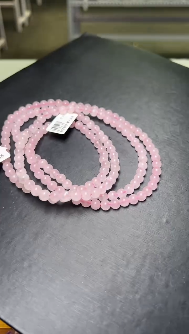 未镶嵌手串水晶粉水晶多圈手串6m+ M20435多样性发一