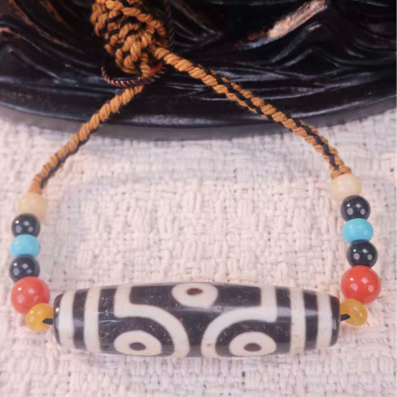 老玛瑙 精品天珠  六眼天珠 脖挂 多宝珠叠搭设计款 DZT12064-6 