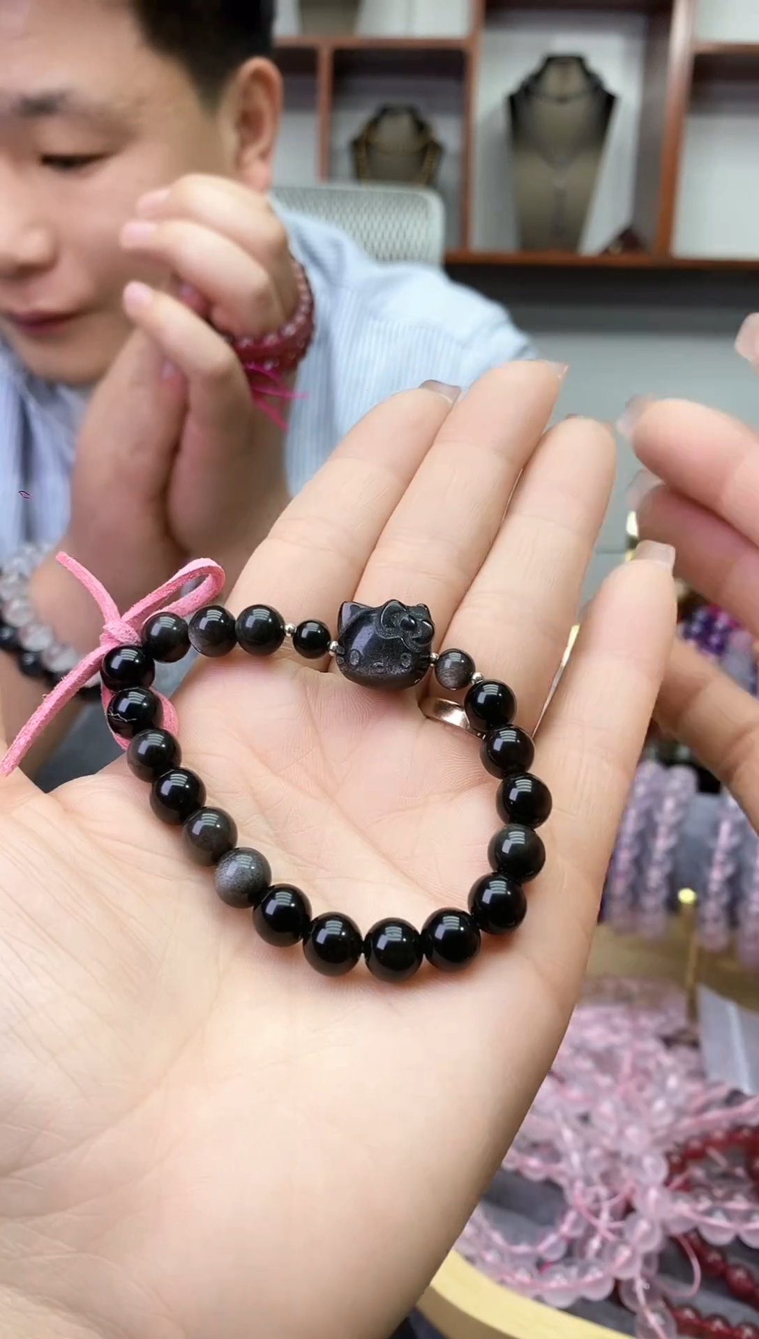【闪购商品】水晶手链未镶嵌黑曜石    手链 