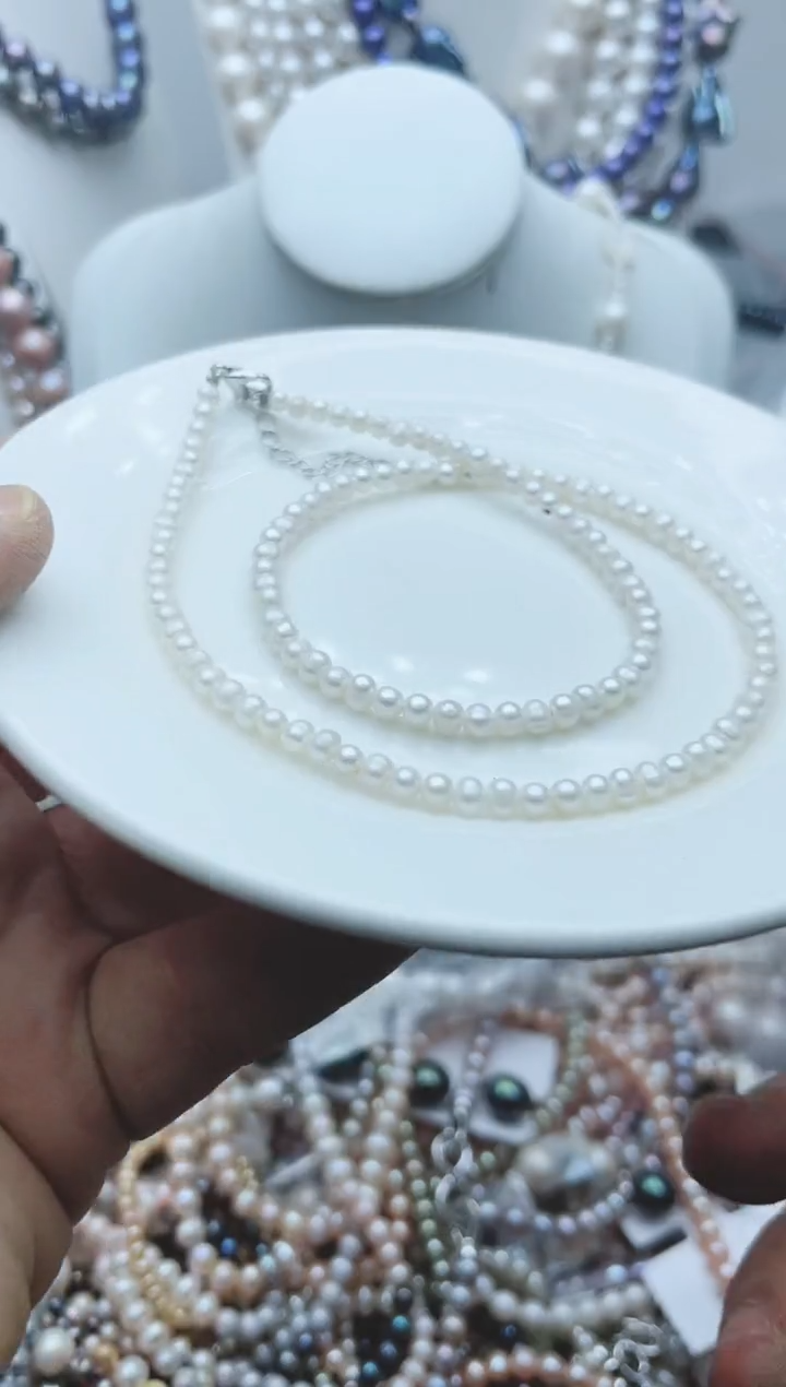 【闪购商品】淡水珍珠颈饰钛钢1