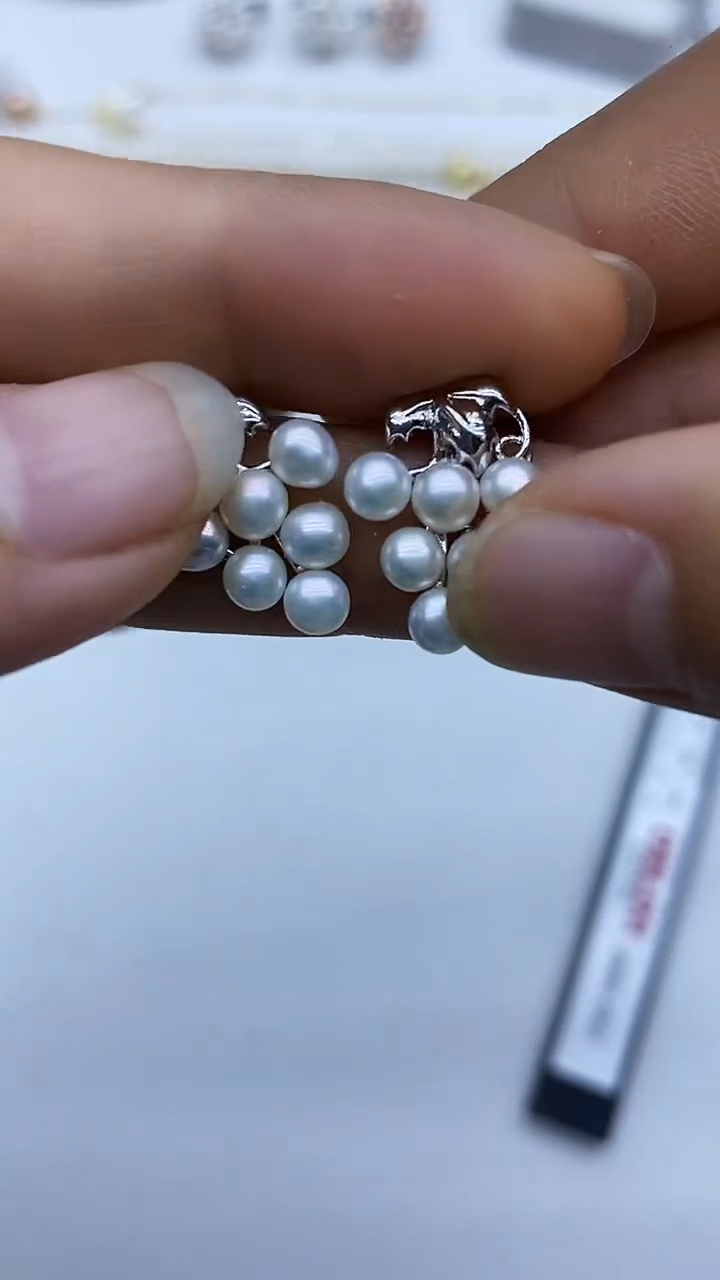 未镶嵌耳饰淡水珍珠耳钉多样性发其一