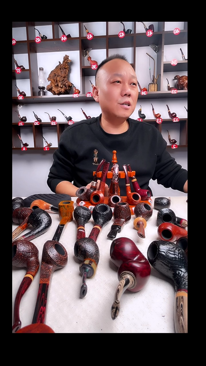 意大利石楠木手工打磨烟斗