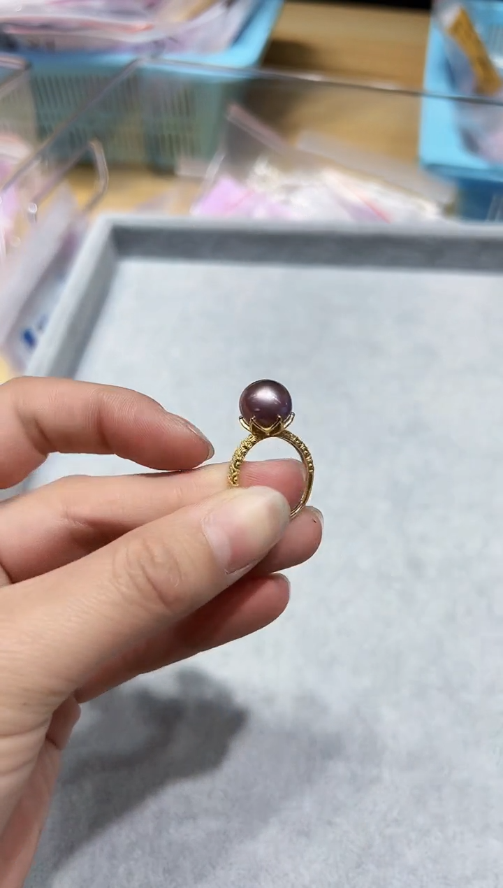 【闪购商品】淡水珍珠戒指银S925镶嵌GS0275淡水珍珠戒指