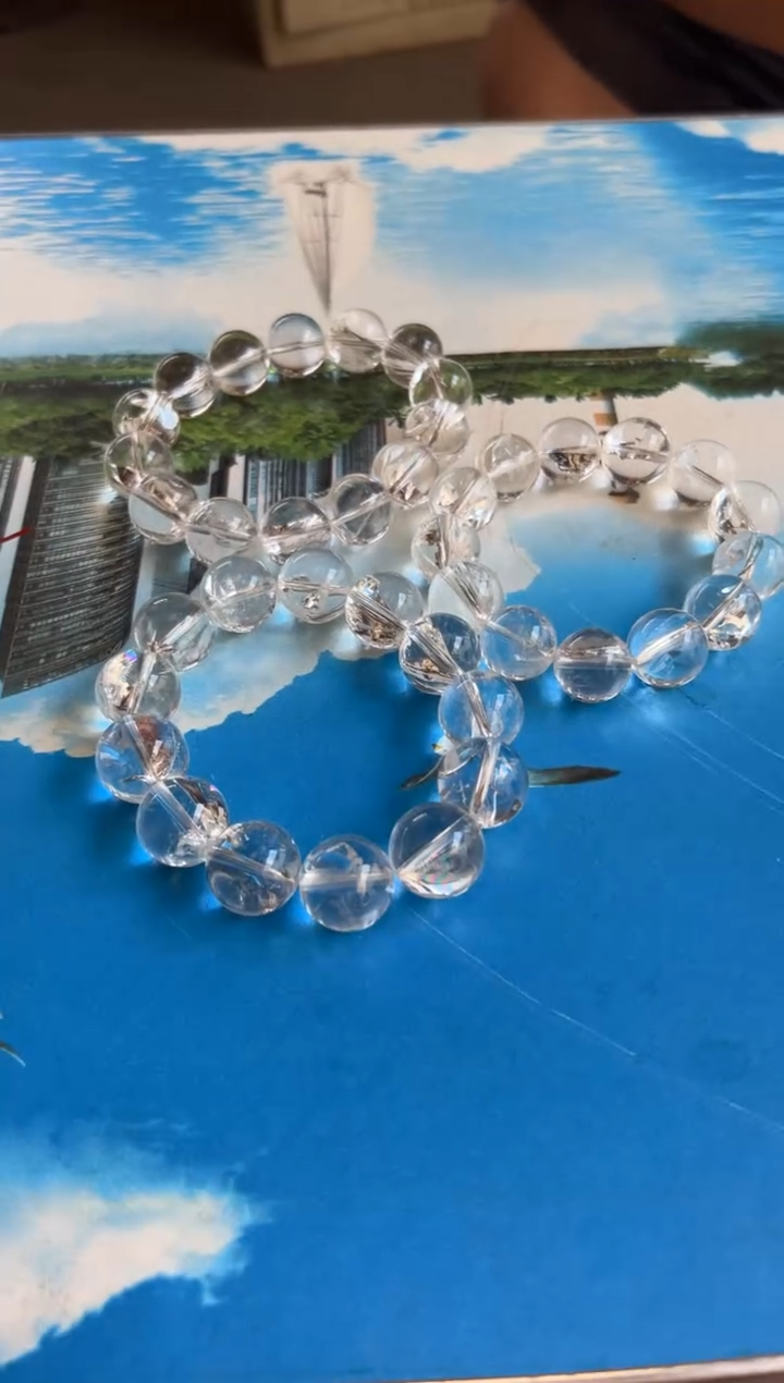 水晶手串未镶嵌天然喜马拉雅白水晶手串多样性发一