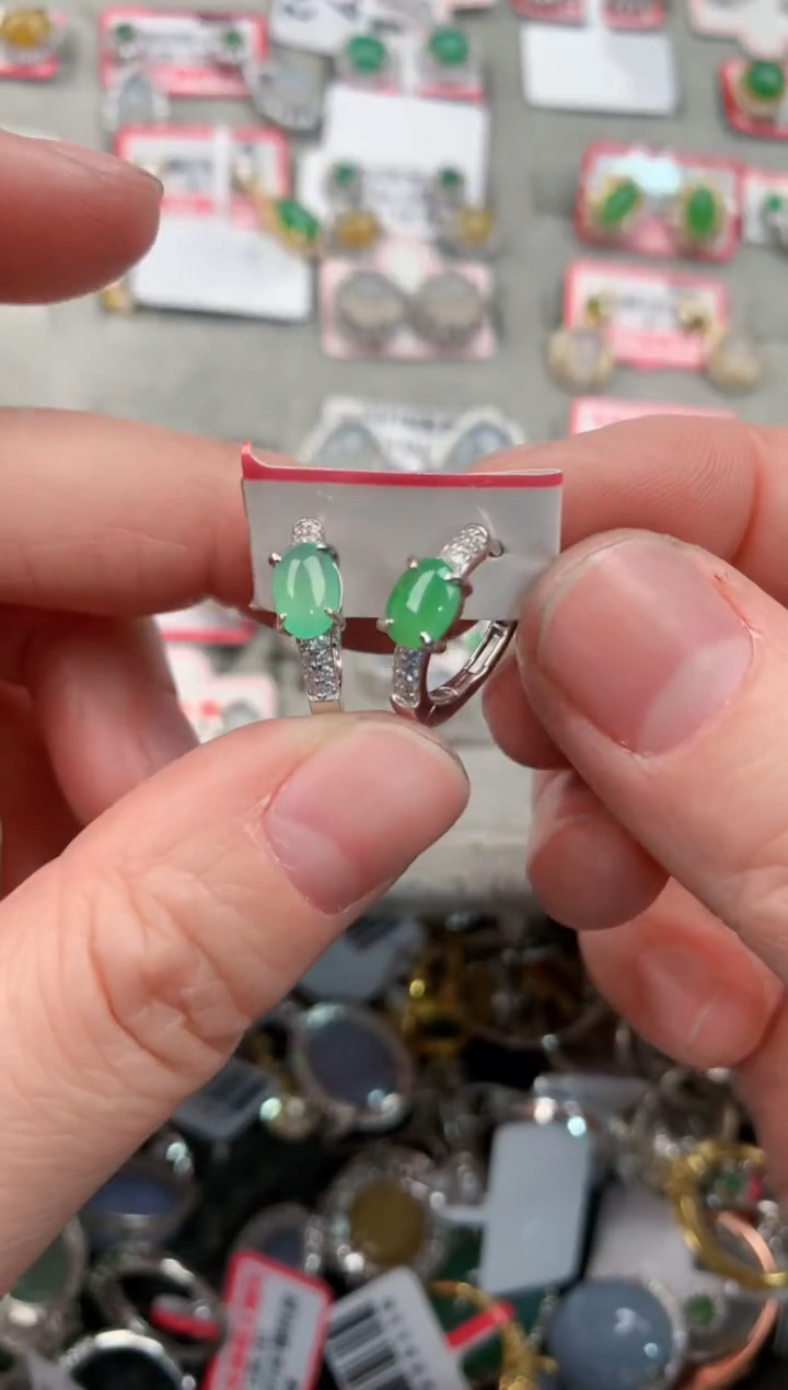 银S925镶嵌戒指翡翠999                 8