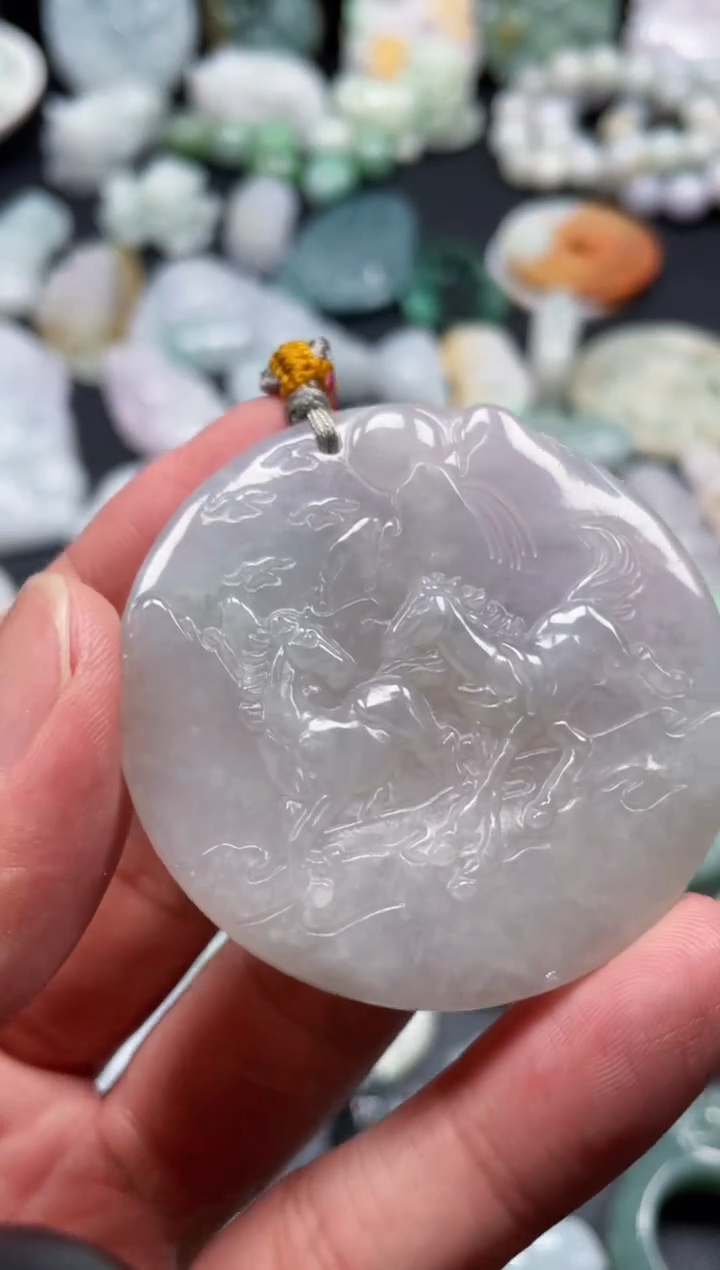 翡翠未镶嵌颈饰天然翡翠a货