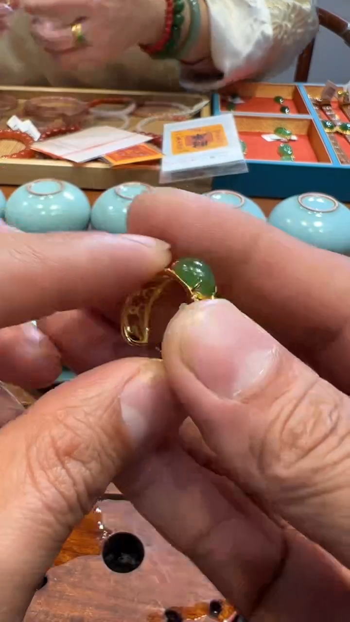 【闪购商品】和田玉戒指银S925镶嵌和田玉戒指多样性拍一发一LYX