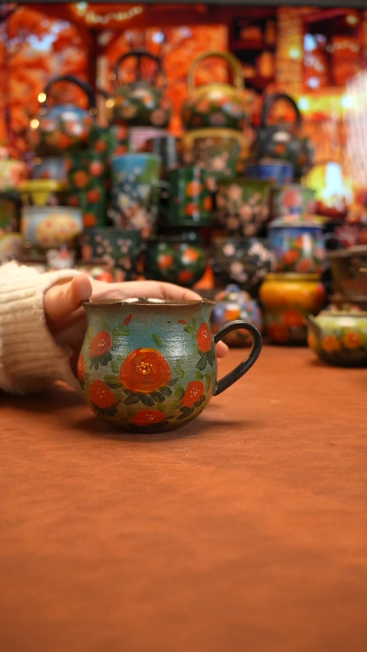 油画   釉下彩  杯子