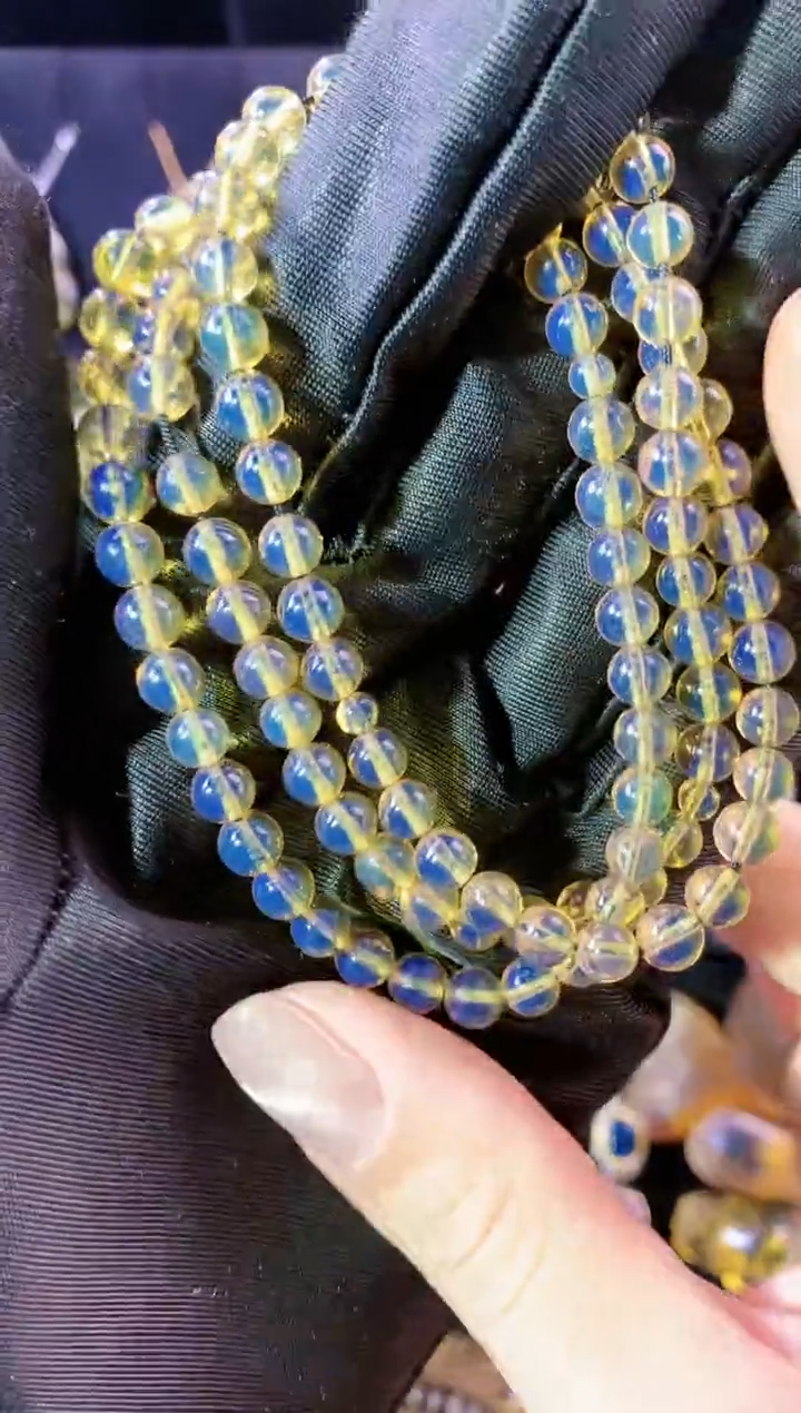 【闪购商品】琥珀珠宝奇石未镶嵌5mm高蓝108串