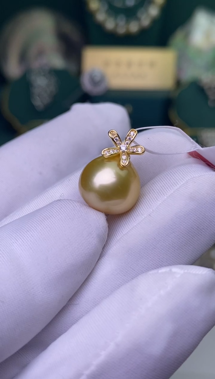 【闪购商品】海水珍珠耳饰银S925镶嵌13