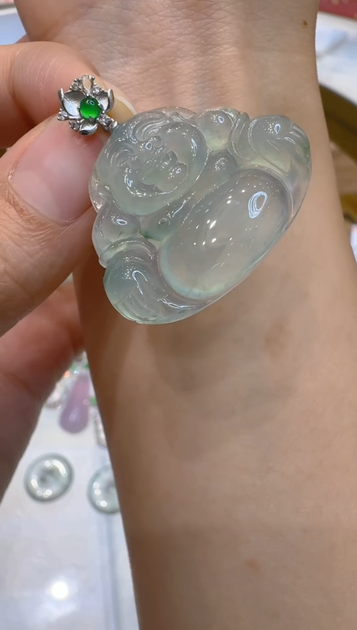 吊坠(不含链)18K金镶嵌翡翠多样性团购发一件