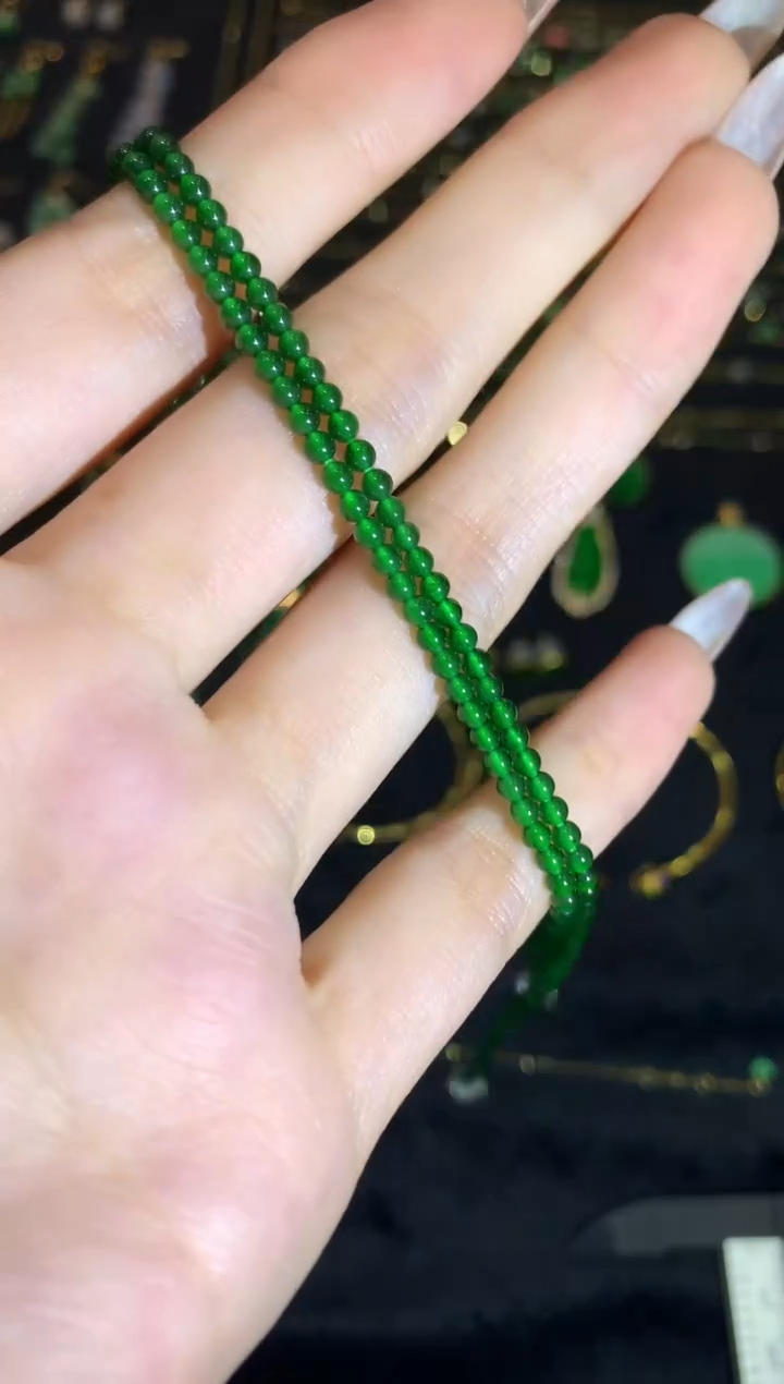 【闪购商品】翡翠项链18K金镶嵌a44时尚