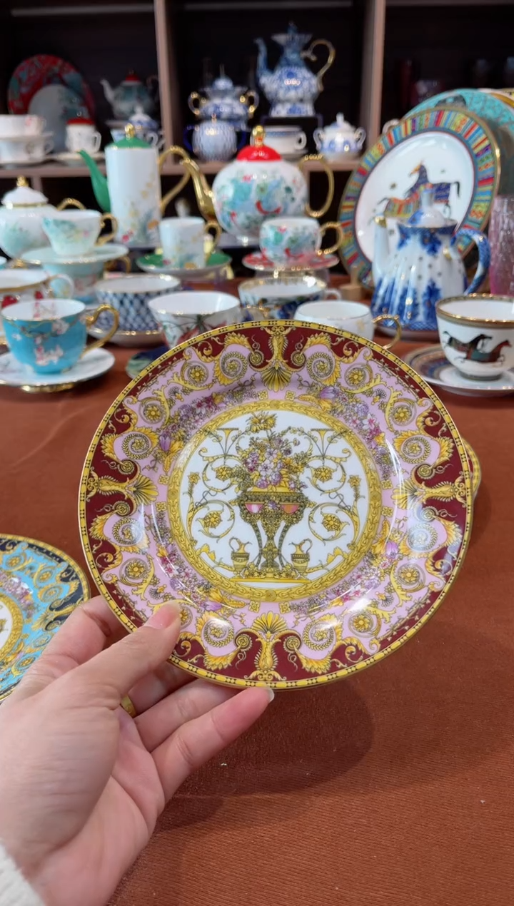 【闪购商品】瓷片范粉点心盘·······