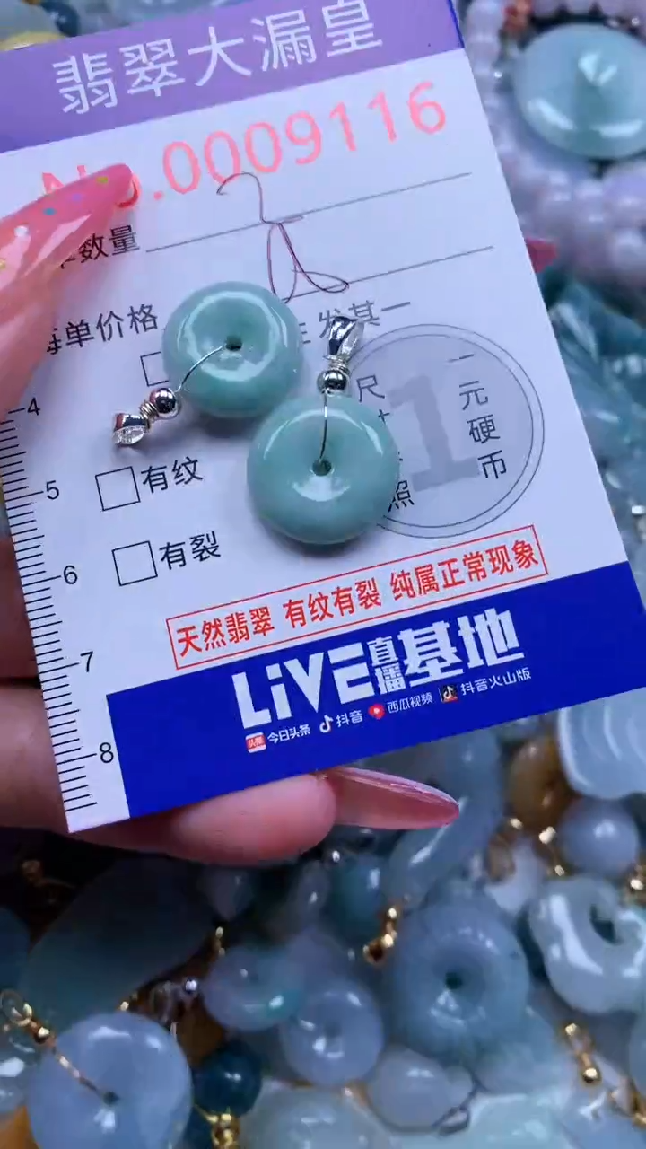翡翠未镶嵌吊坠(不含链)9116