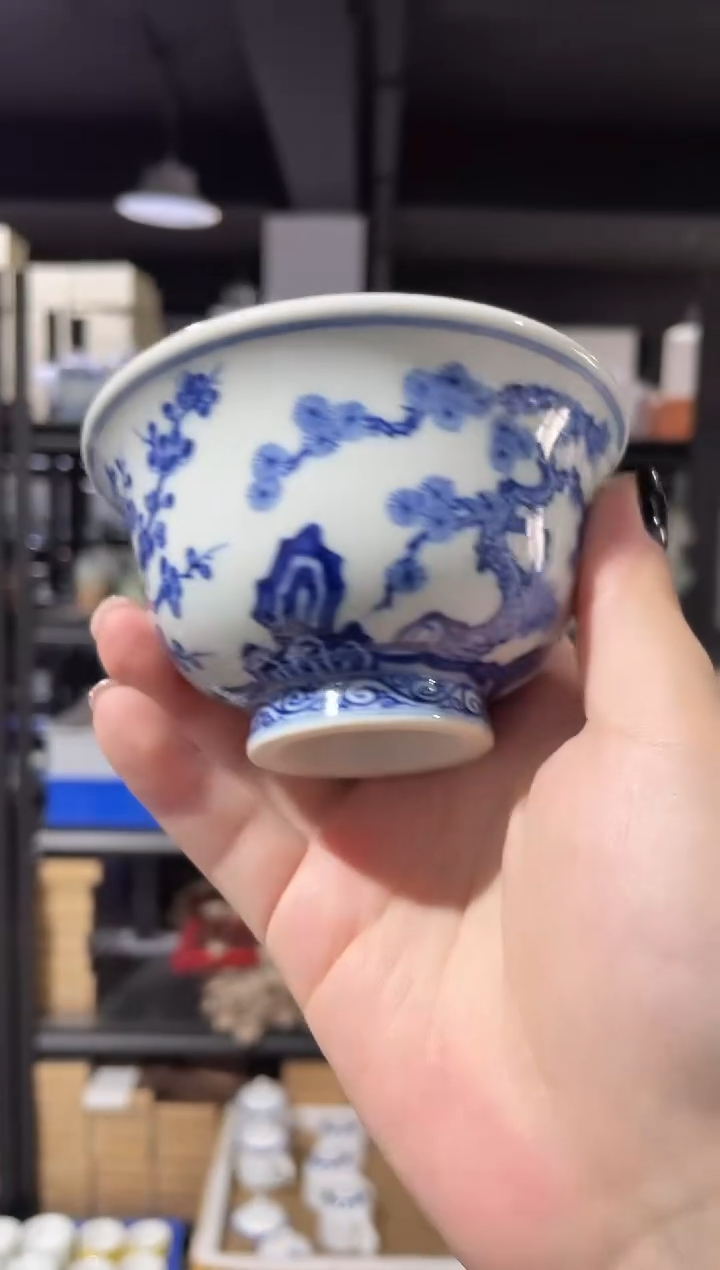 瓷片松竹梅压手