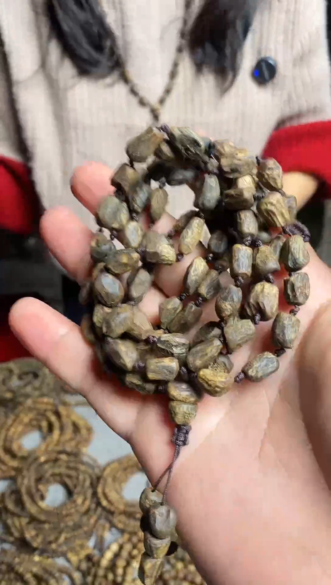 沉香手串沉水树丁随型多圈棋楠手串#  多样性发一