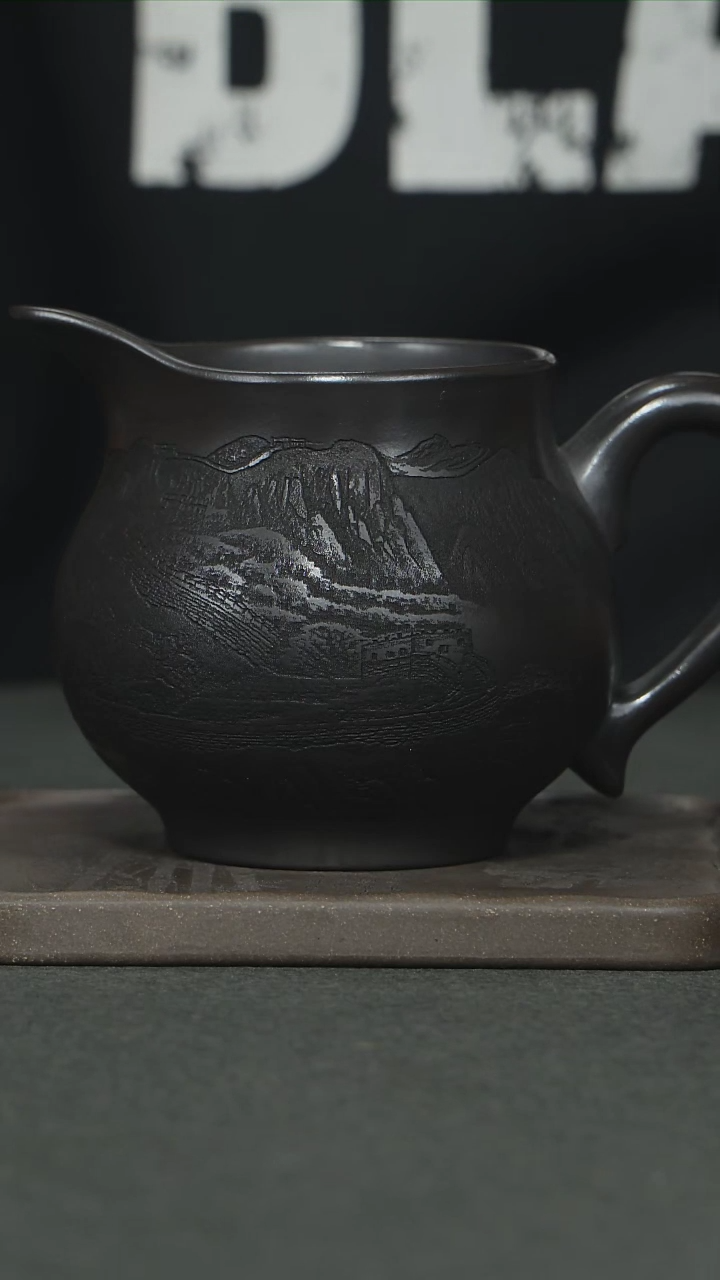 【闪购商品】紫砂茶杯石黄山水公道