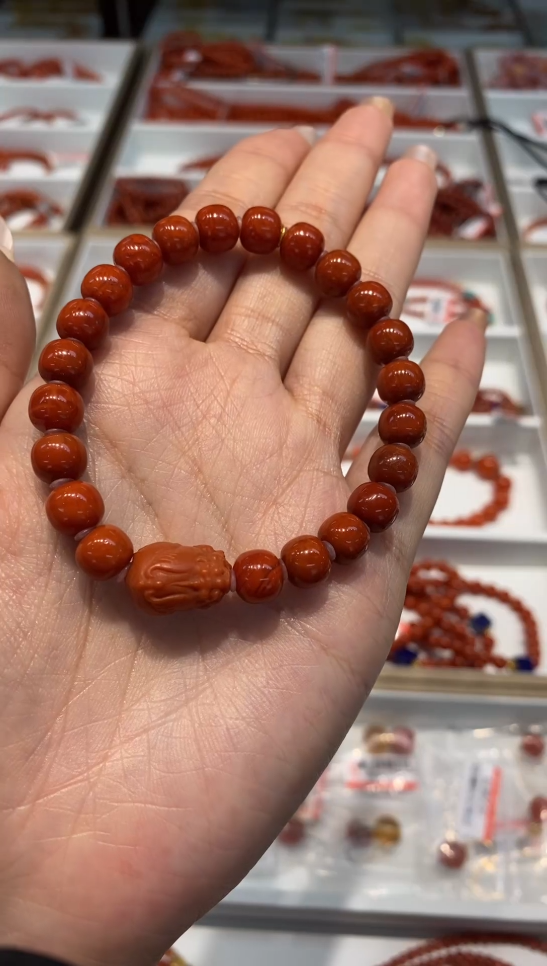 【闪购商品】南红玛瑙手串未镶嵌貔貅手串
