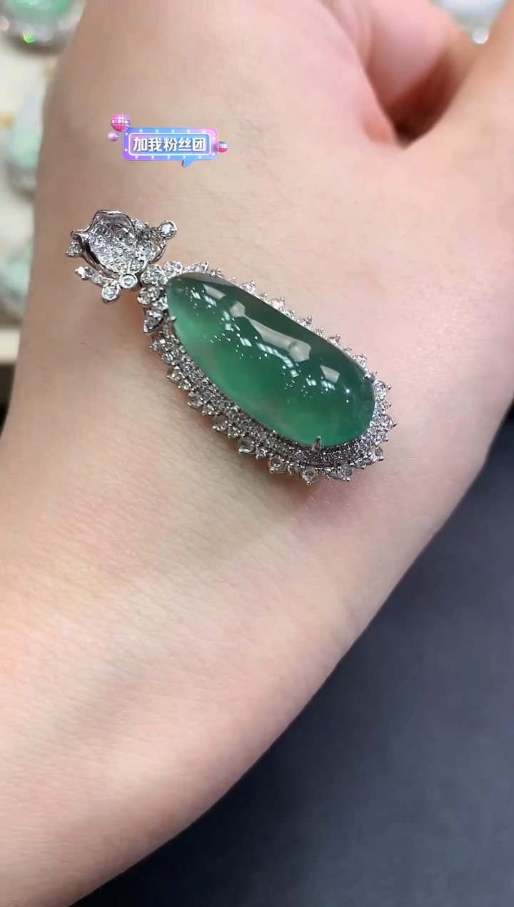 【闪购商品】翡翠颈饰18K金镶嵌C22   