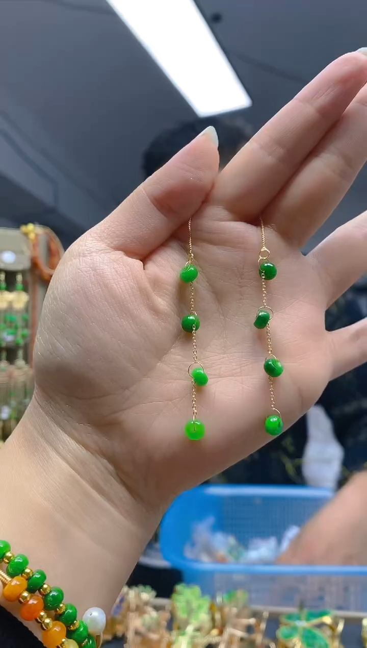 【闪购商品】翡翠耳饰合金0300翡翠