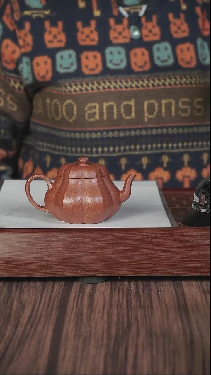 【闪购商品】紫砂茶壶筋纹 降坡泥  矮梨