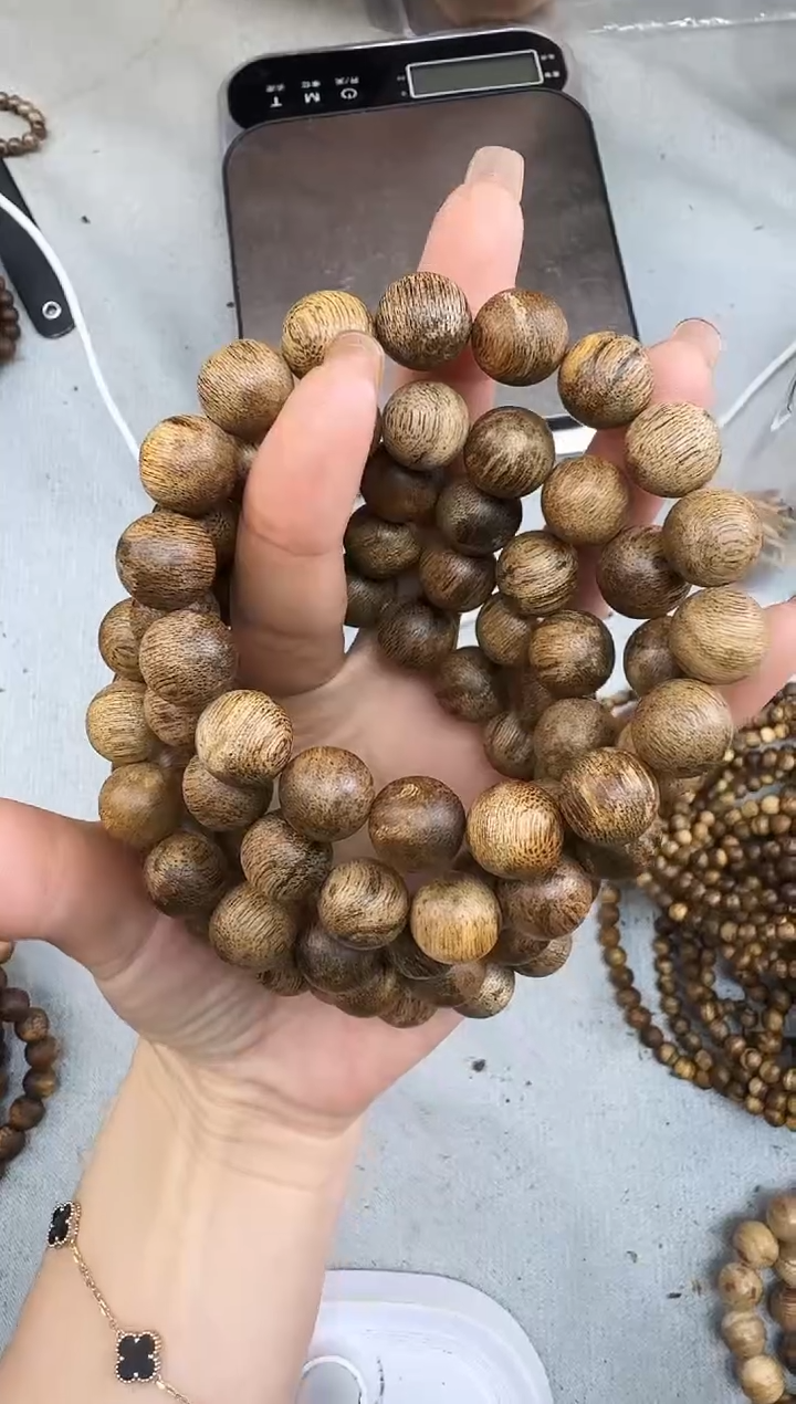 沉香手串1314沉香老料圆珠单圈多样性发一