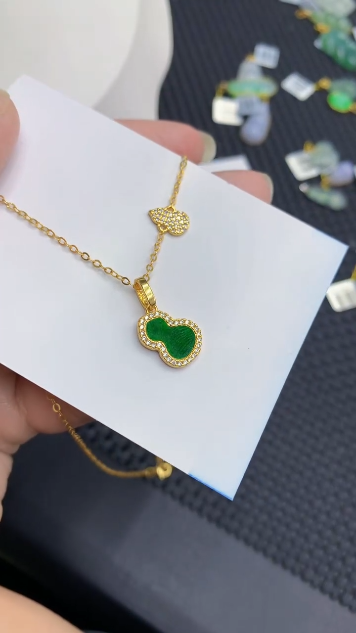 【闪购商品】翡翠颈饰银S925镶嵌            8