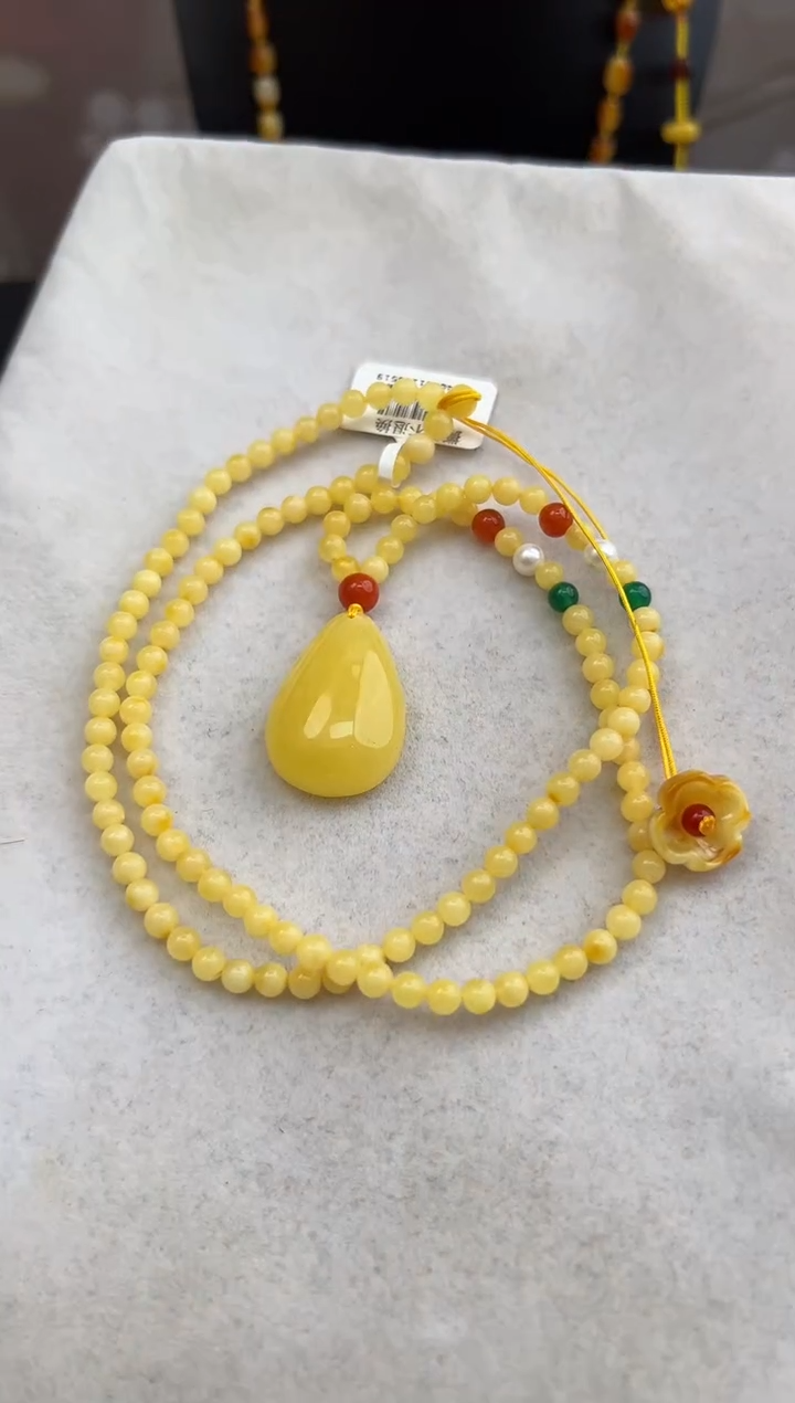 【闪购商品】琥珀裸石未镶嵌10207121-套链