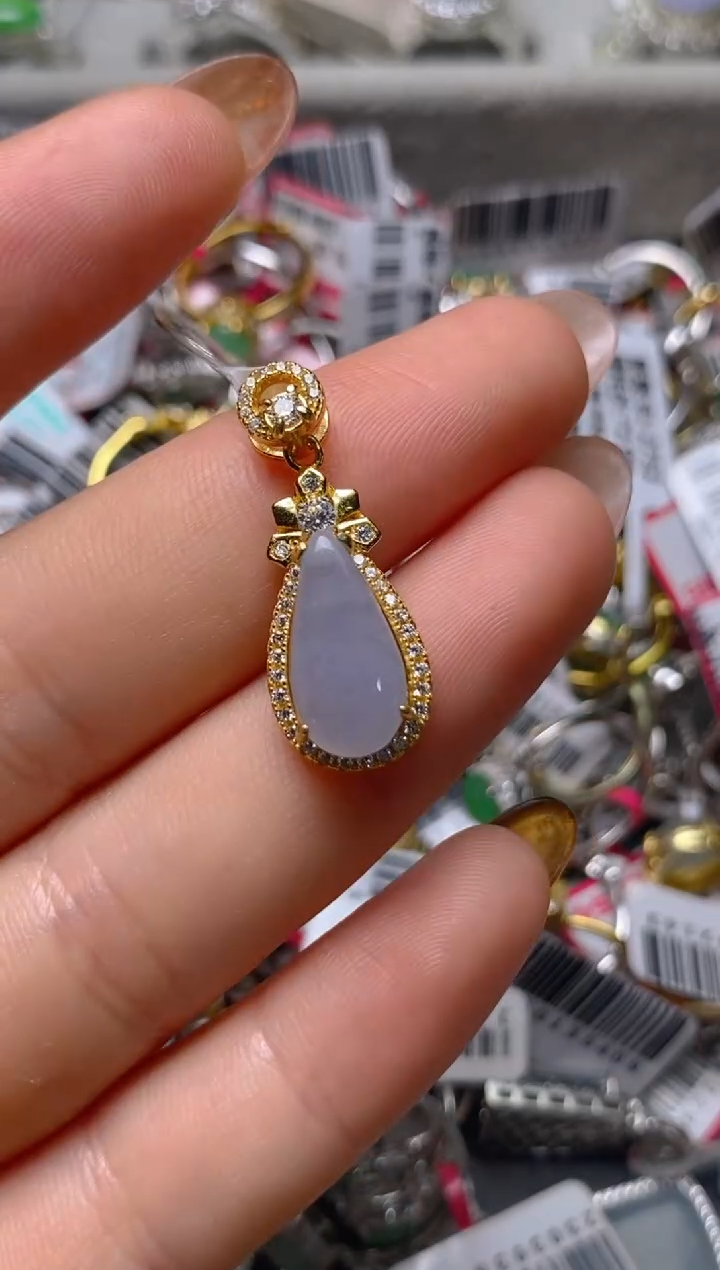 银S925镶嵌戒指翡翠百内无证书