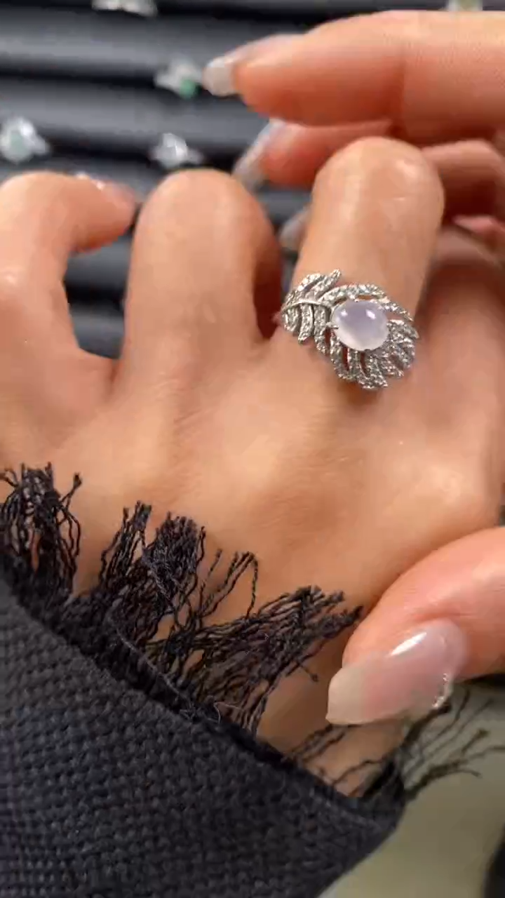 【闪购商品】翡翠戒指银S925镶嵌9102