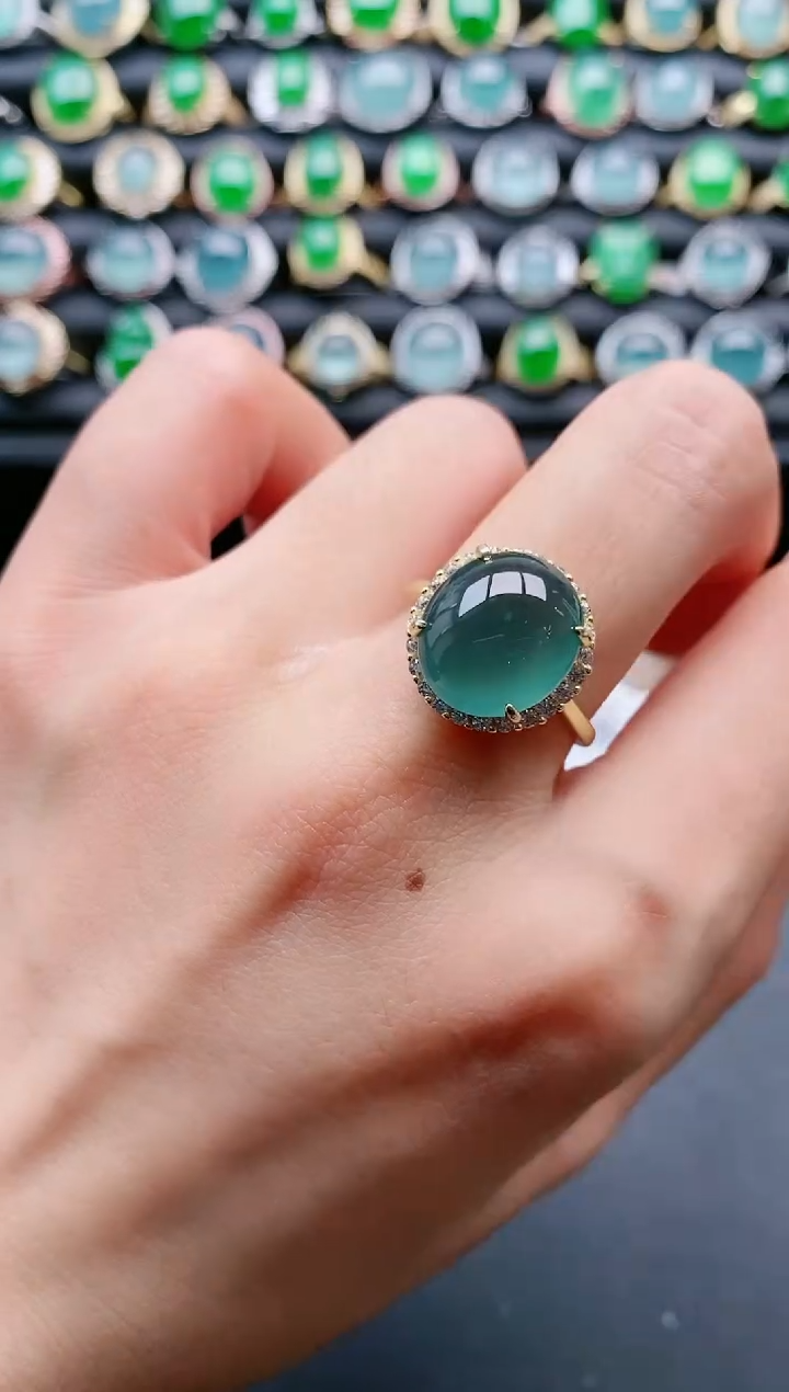【闪购商品】翡翠戒指银S925镶嵌11111111111111