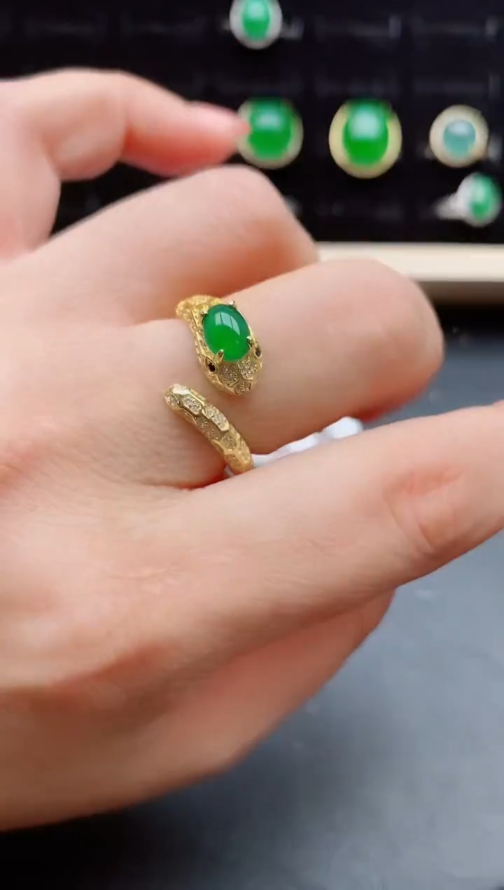 【闪购商品】翡翠戒指银S925镶嵌50805