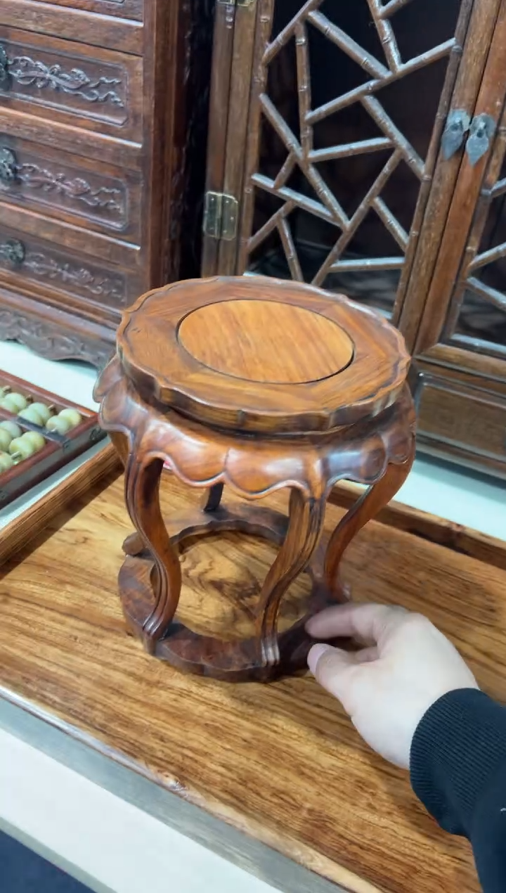 木木 花梨木六足香几花盆底座