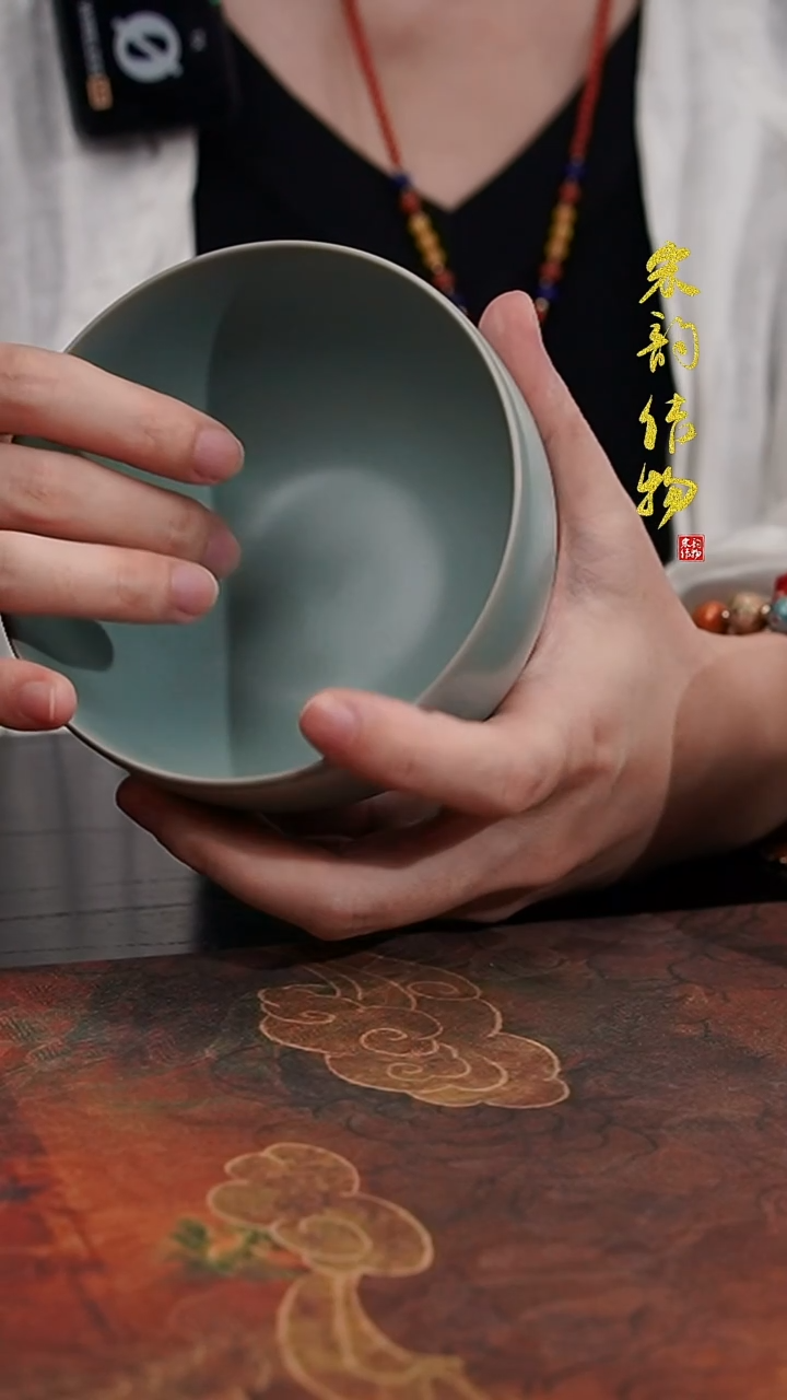 摆件微瑕清凉寺原矿釉罗汉碗（满开片）