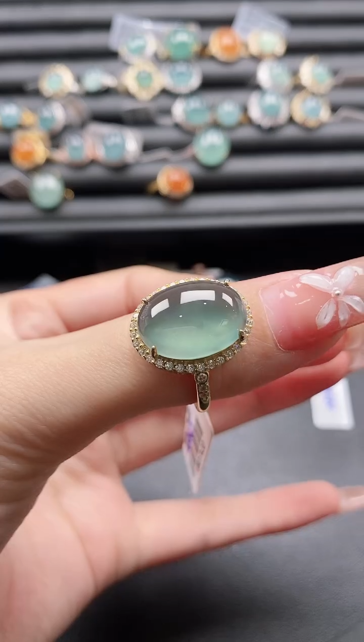 【闪购商品】翡翠戒指银S925镶嵌1111