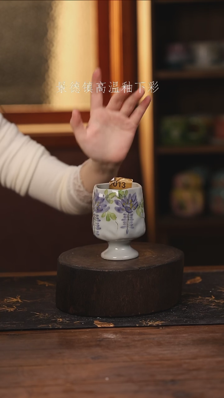 陶瓷景德镇高温釉下手绘陶瓷@L013@