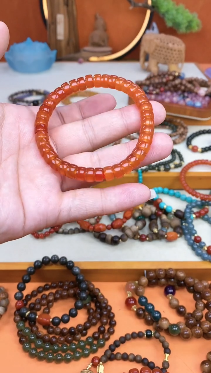 【闪购商品】玛瑙/玉髓手链未镶嵌单圈玛瑙片片手串