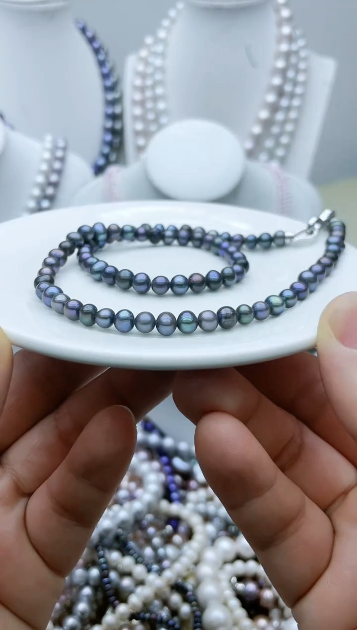 【闪购商品】淡水珍珠颈饰钛钢1