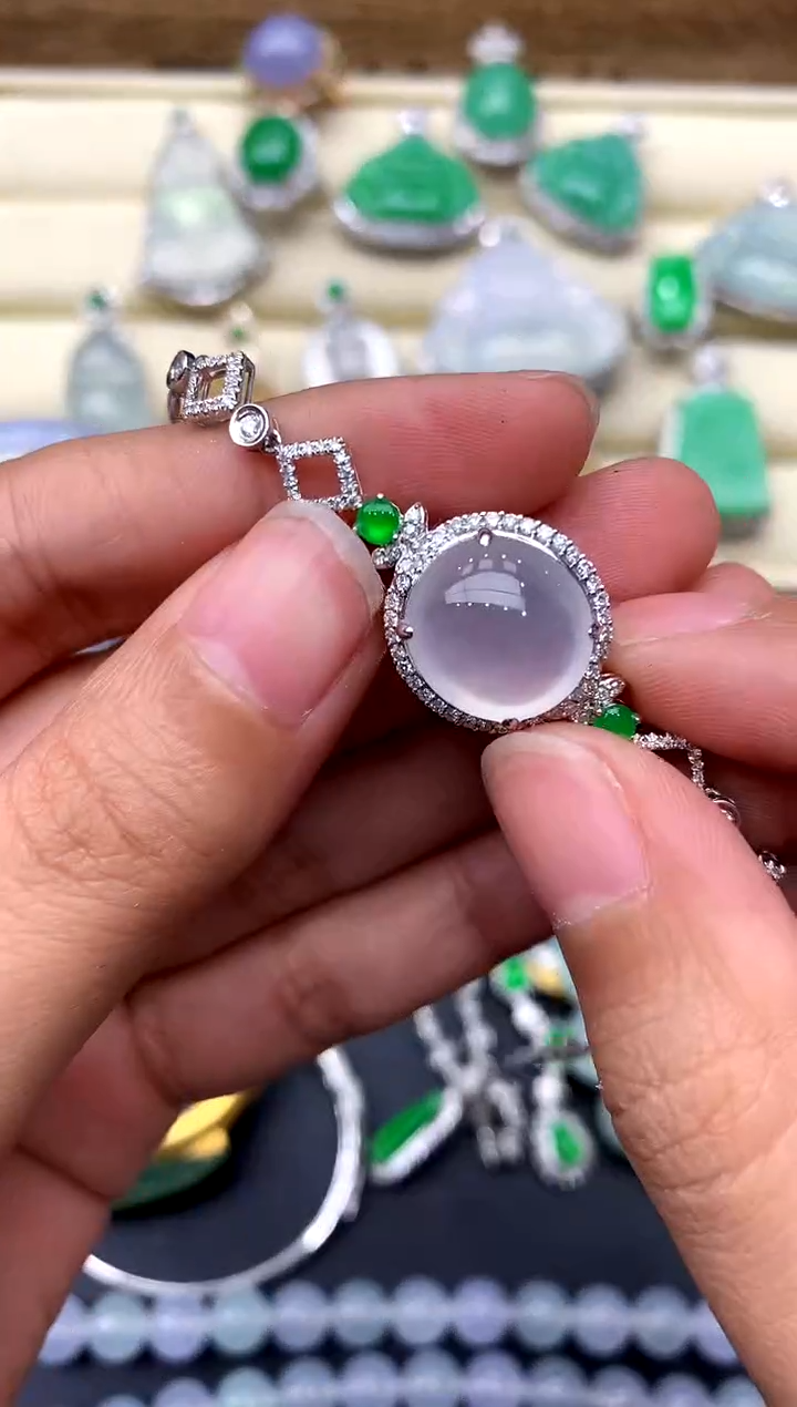 【闪购商品】翡翠手链18K金镶嵌404-中国好珍宝