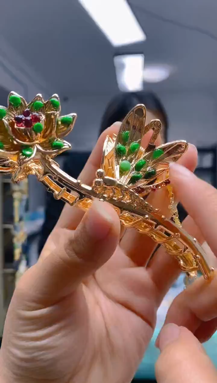 【闪购商品】翡翠耳饰合金0519翡翠发簪